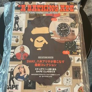 A Bathing Ape 2022 Autumn/winter collection book with Bapex desk alarm clock